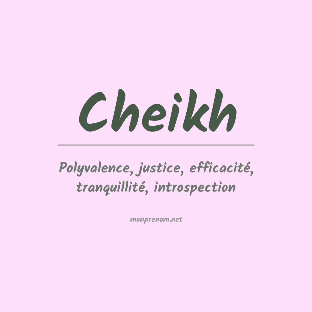 Prénom Cheikh