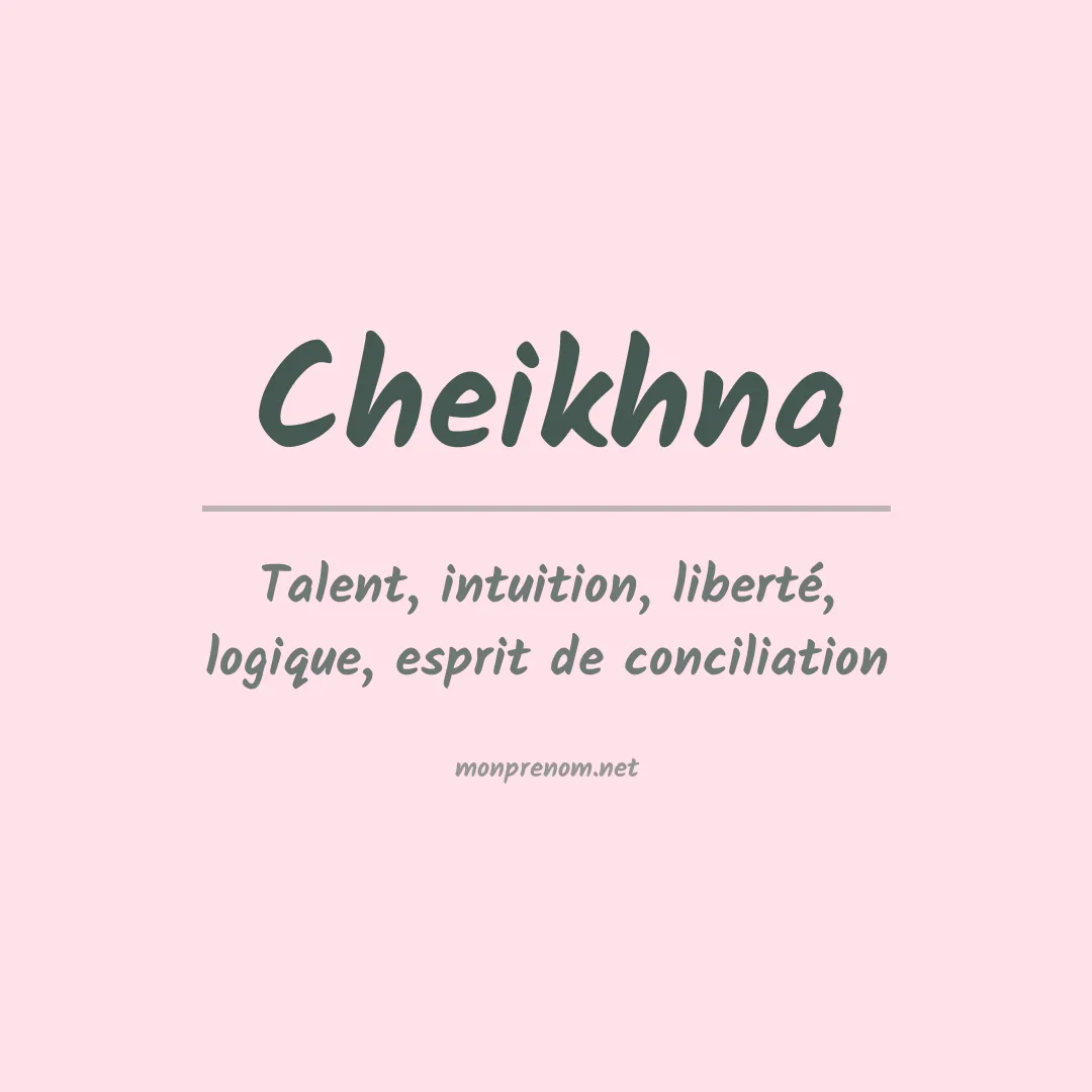 Signification du prénom Cheikhna