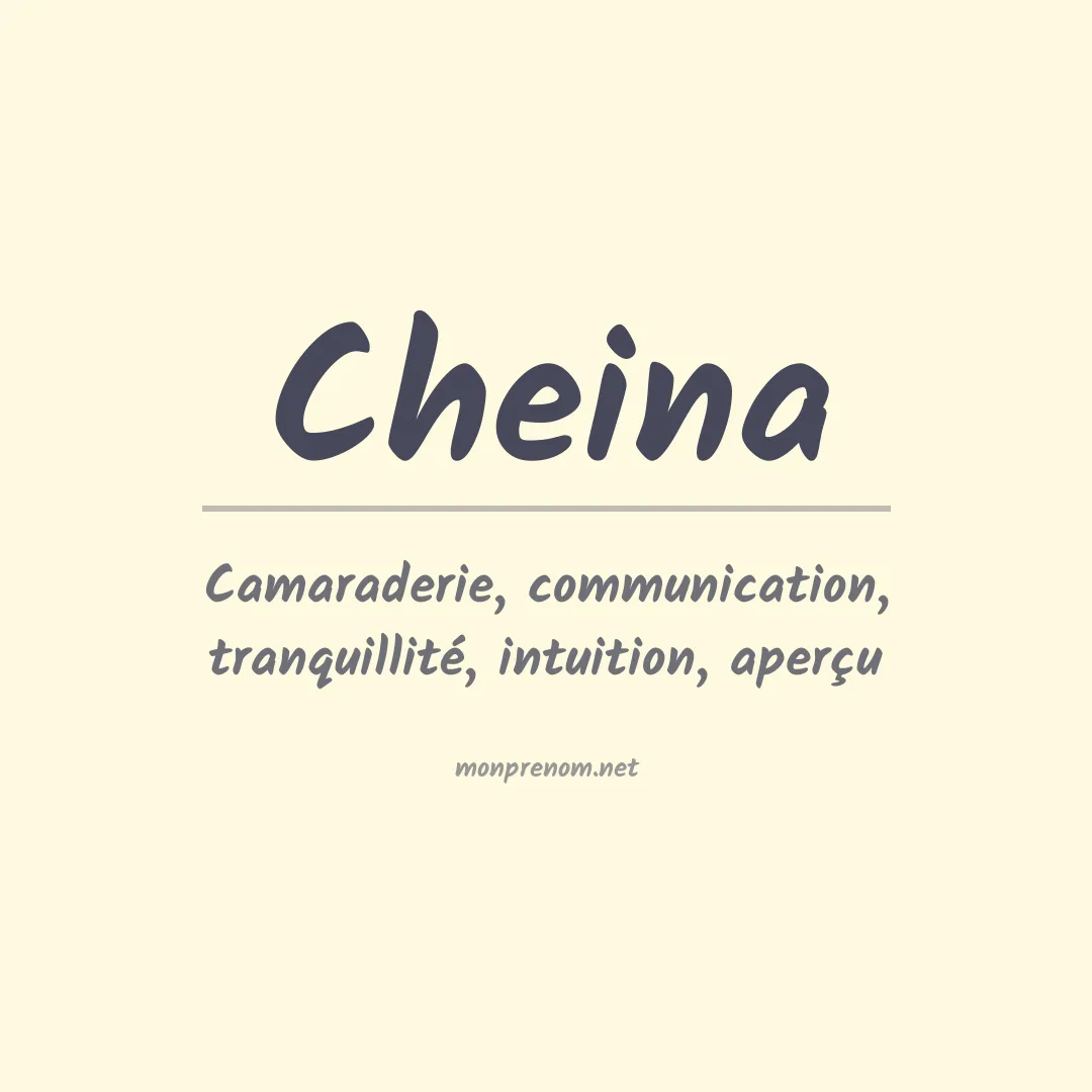 Prénom Cheina