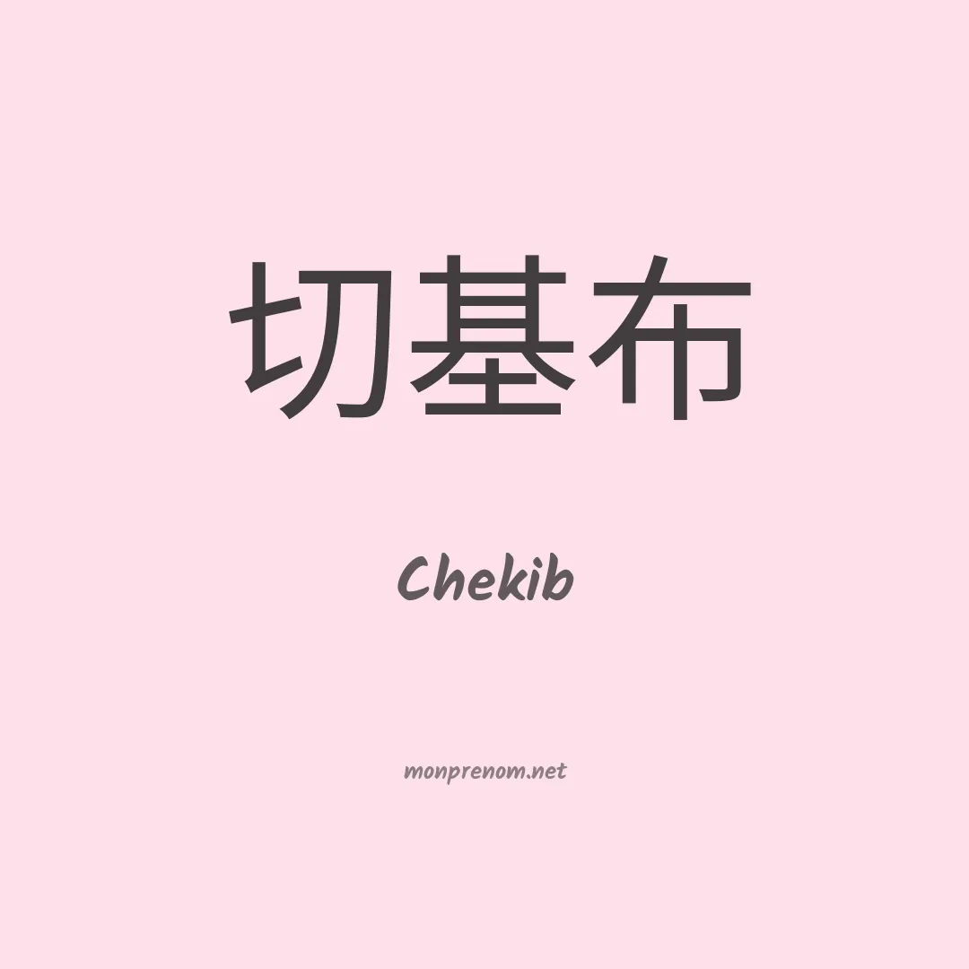 Chekib en chinois