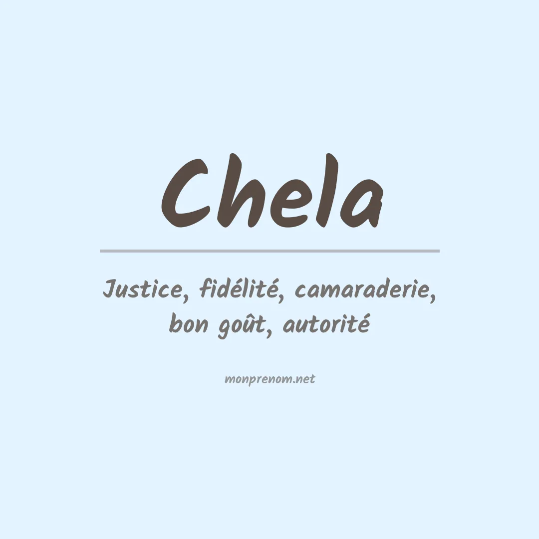 Signification du prénom Chela