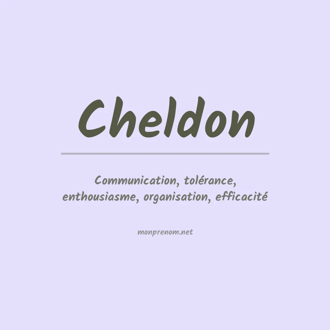 Prénom Cheldon