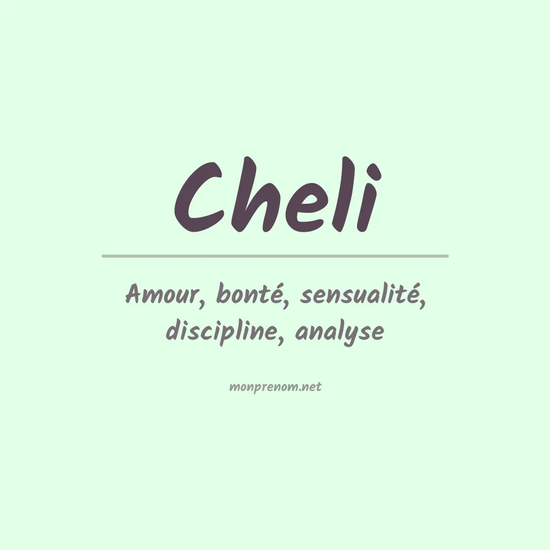 Prénom Cheli