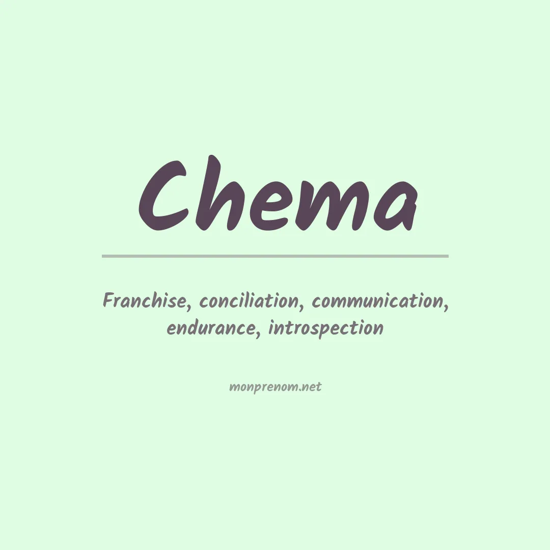 Signification du prénom Chema