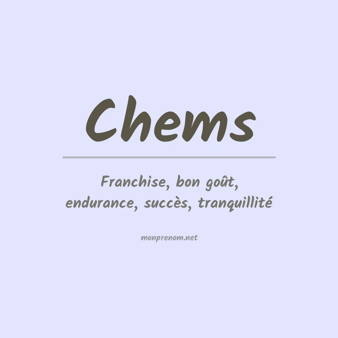 Signification du prénom Chems