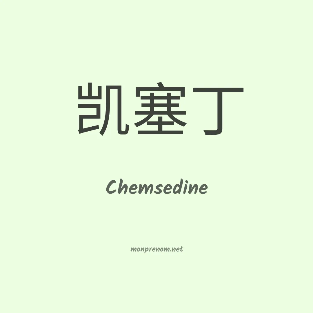 Chemsedine en chinois