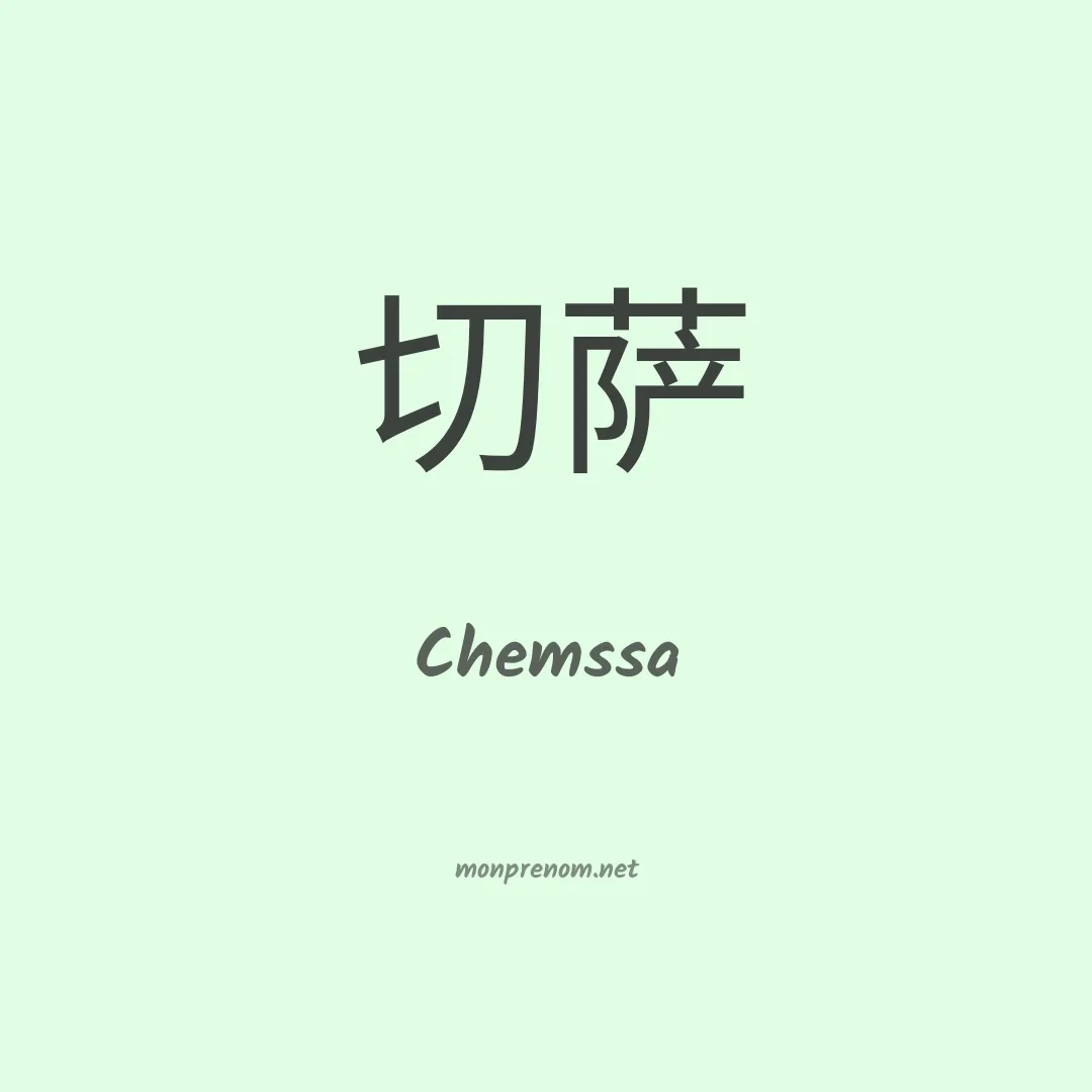 Chemssa en chinois