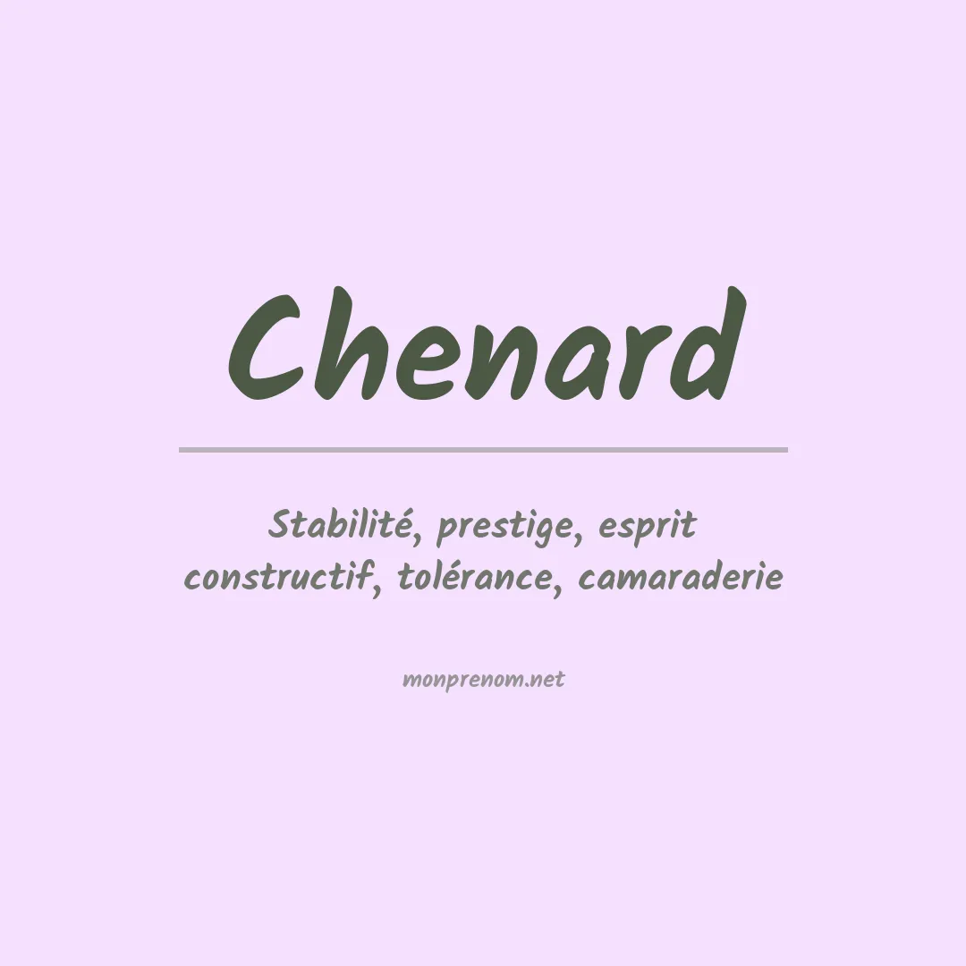 Prénom Chenard