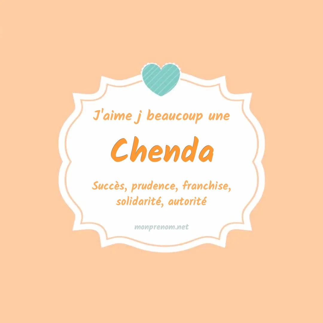 J'aime beaucoup Chenda