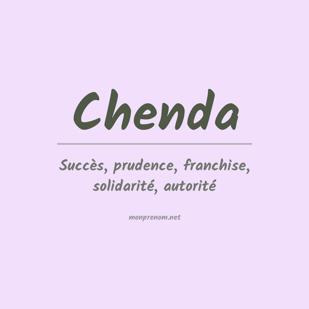 Signification du prénom Chenda