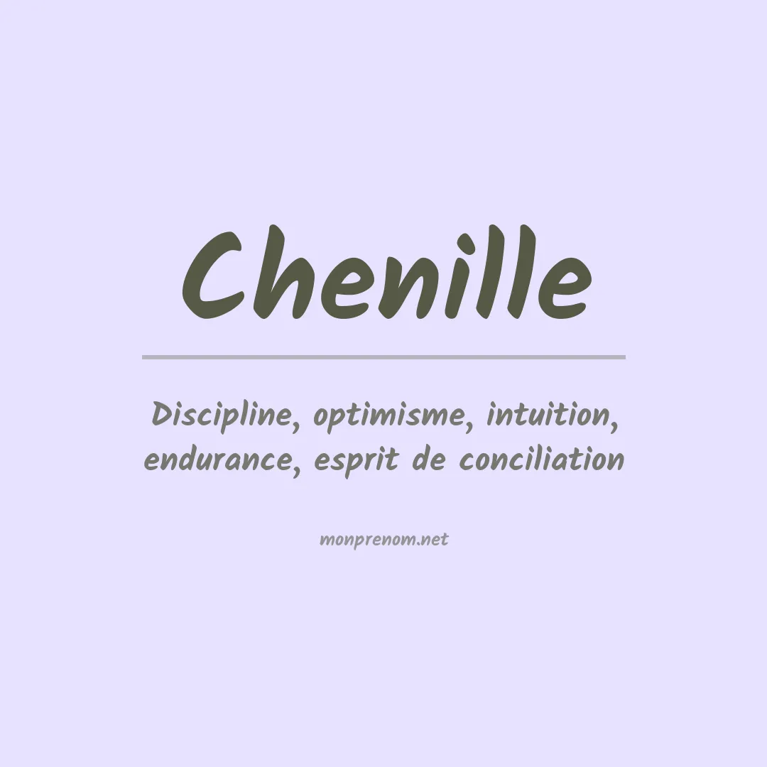 Signification du prénom Chenille