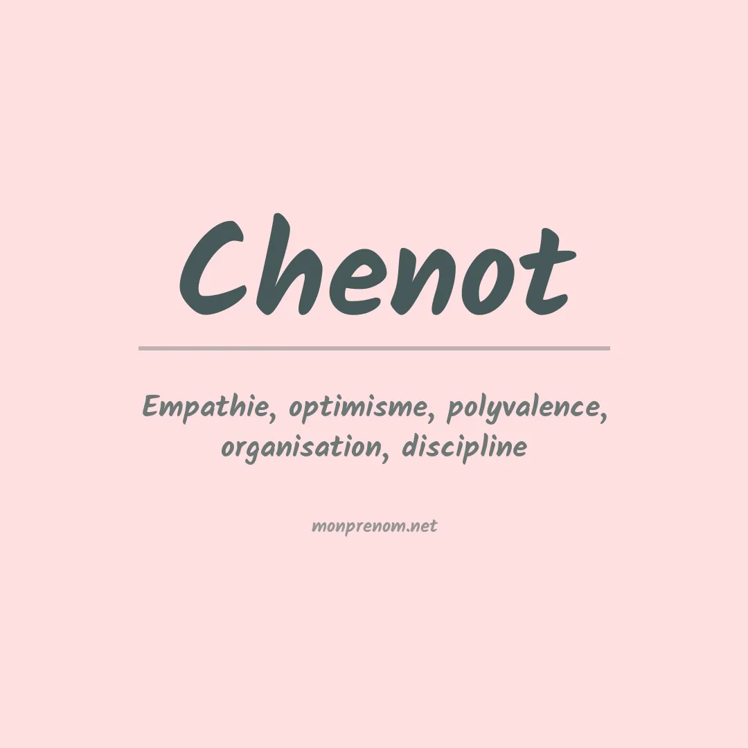 Prénom Chenot