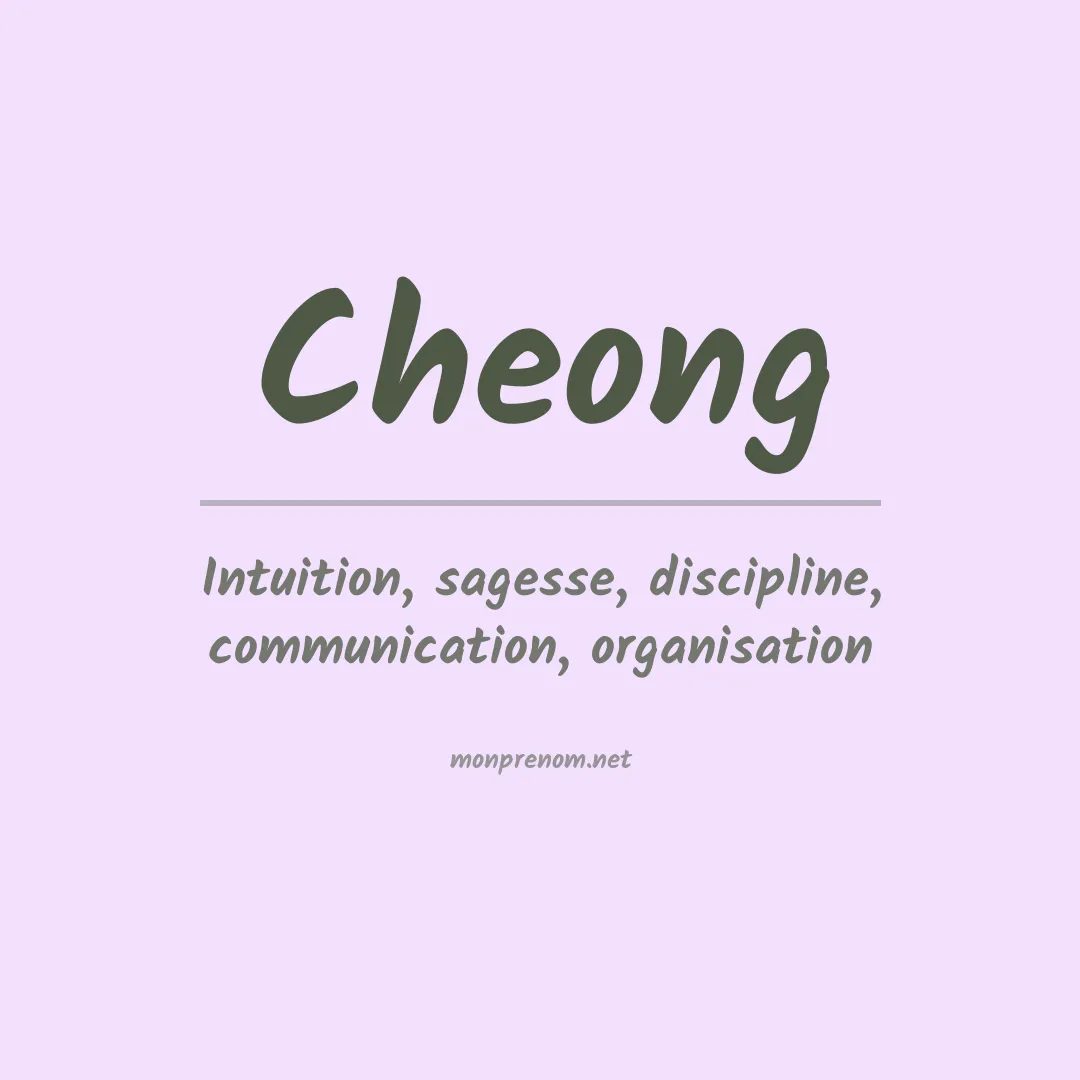 Prénom Cheong
