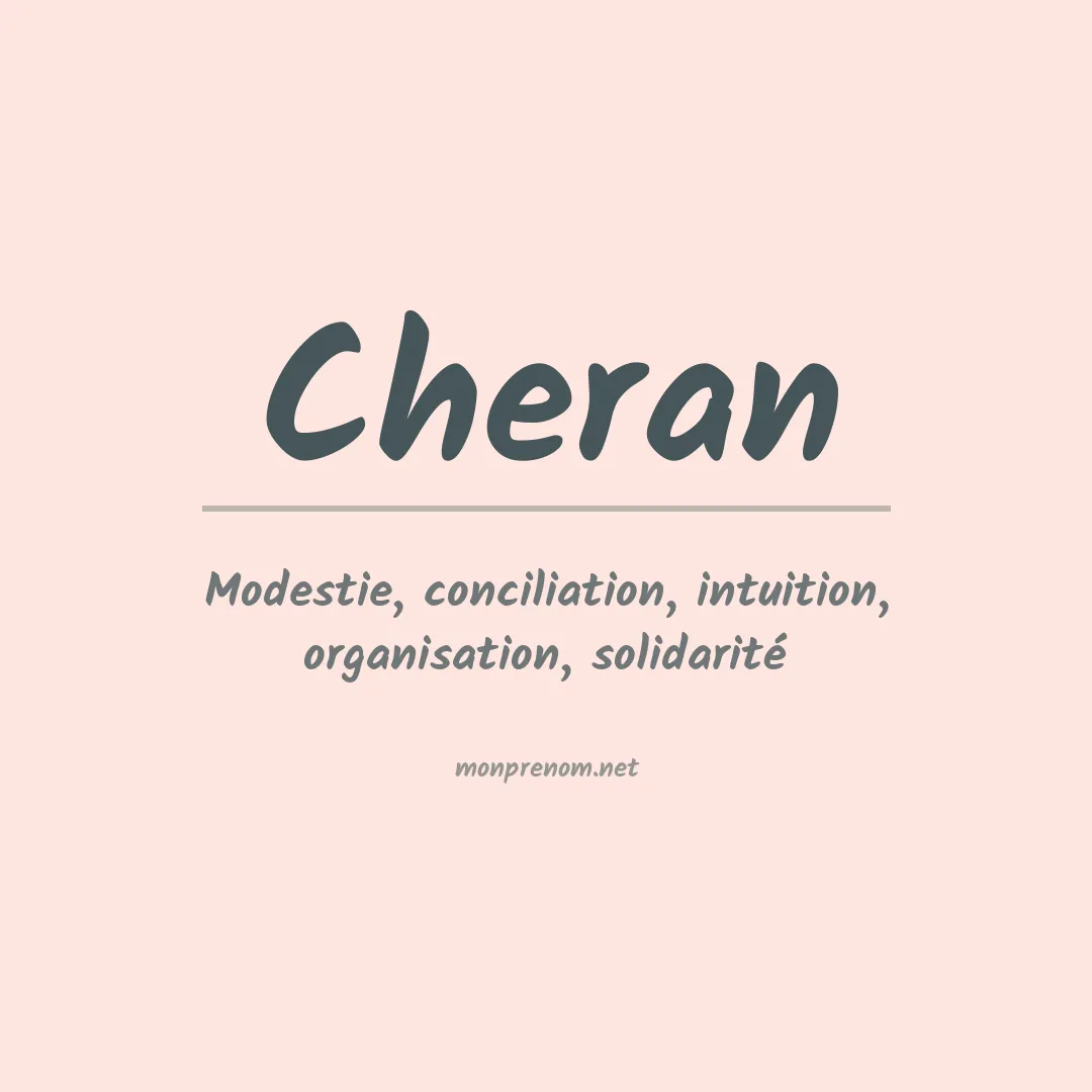 Signification du prénom Cheran