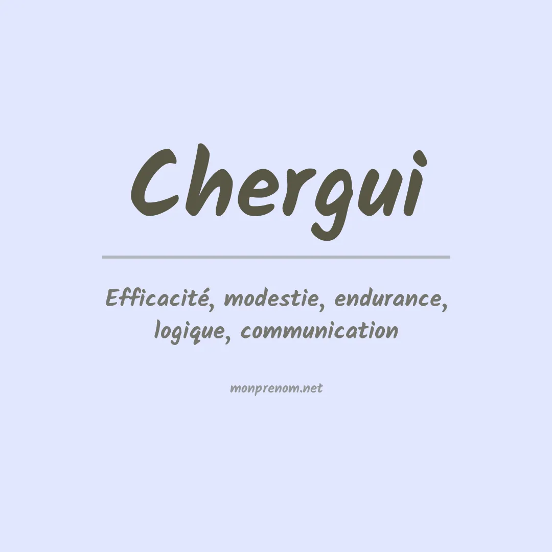 Signification du prénom Chergui