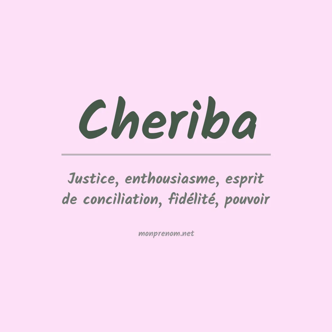 Signification du prénom Cheriba