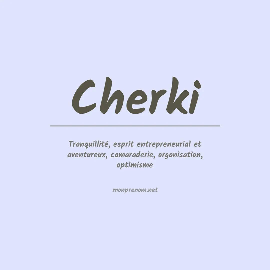 Prénom Cherki