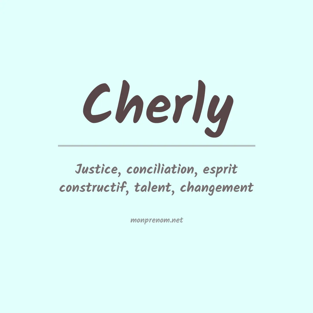 Prénom Cherly