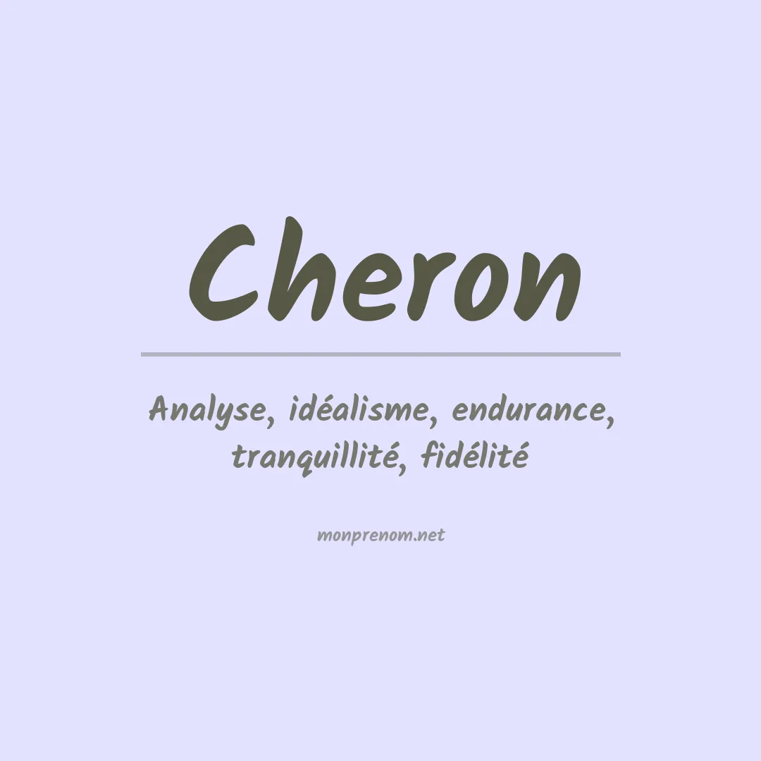 Signification du prénom Cheron