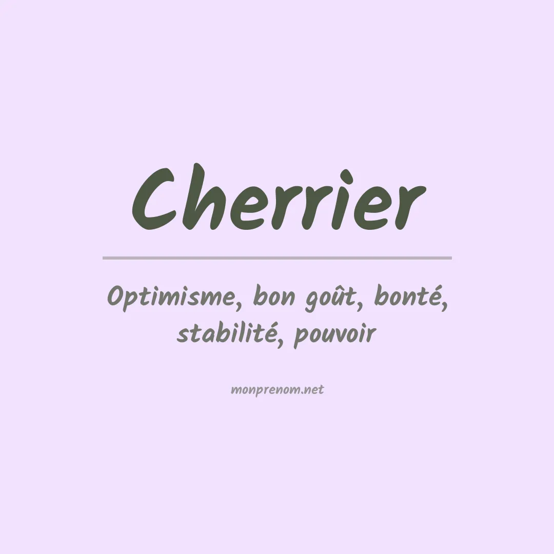 Prénom Cherrier