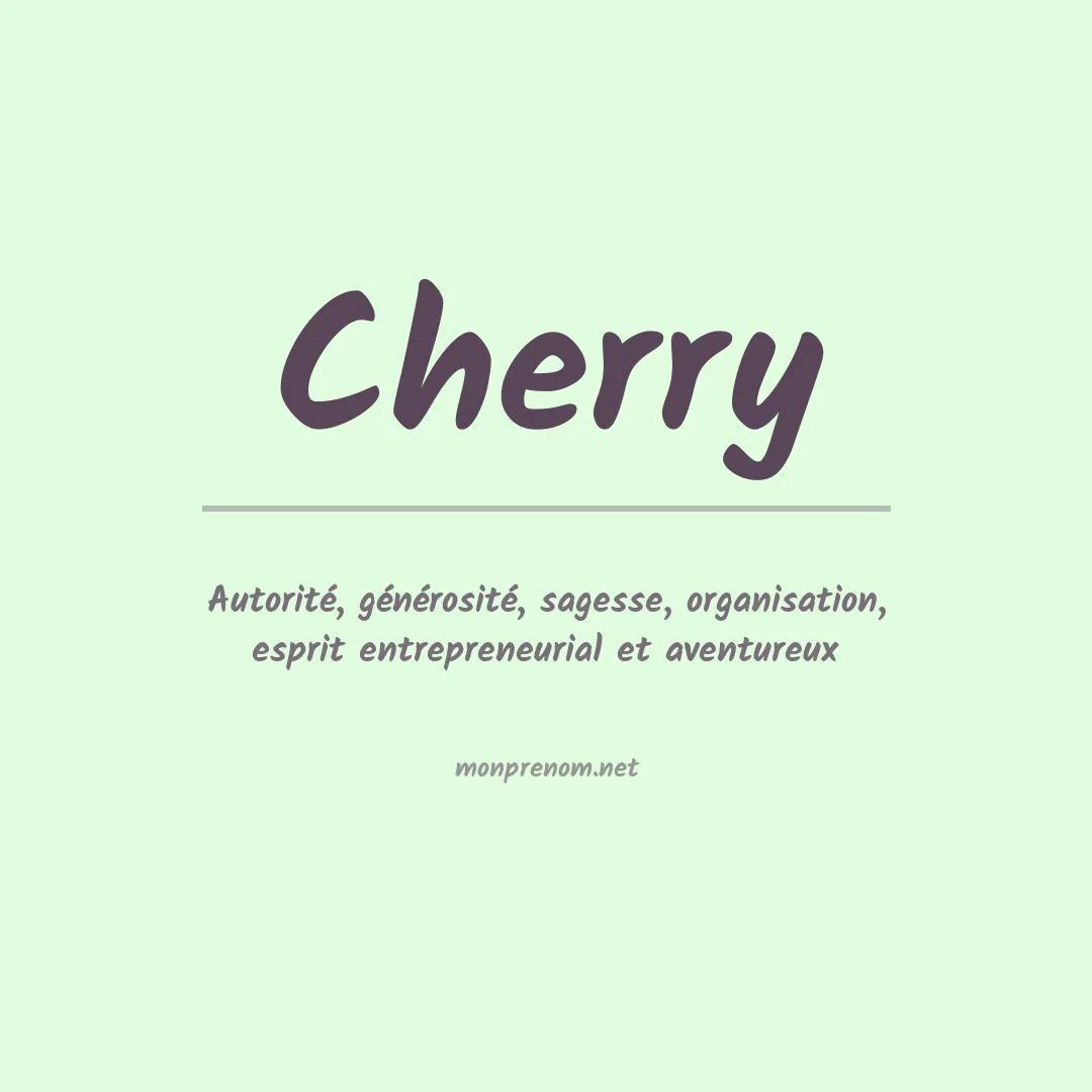 Prénom Cherry