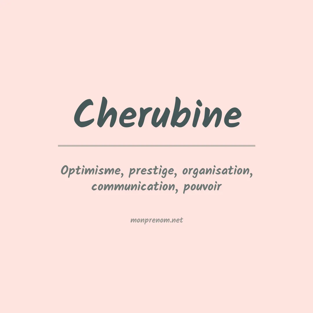 Signification du prénom Cherubine