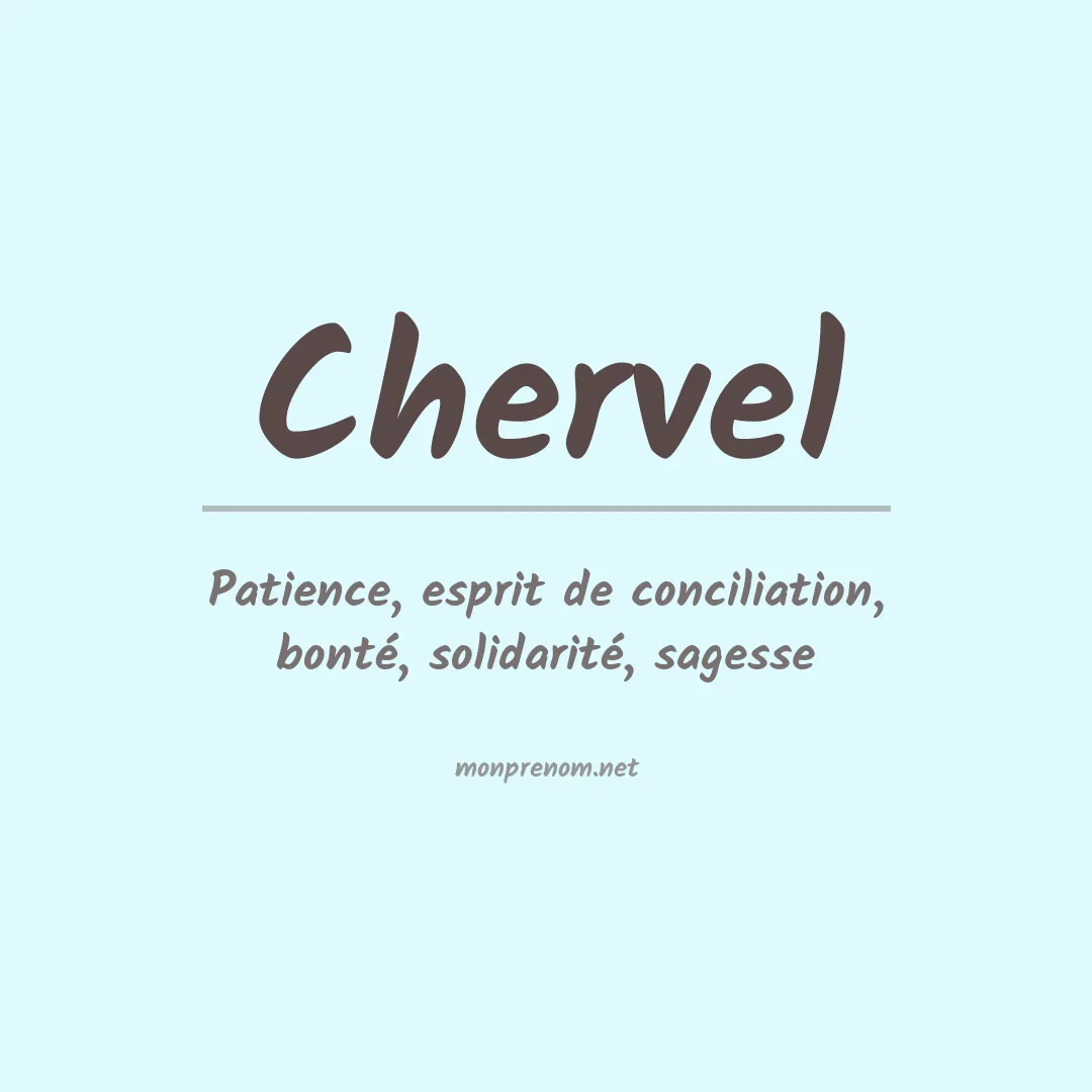 Signification du prénom Chervel