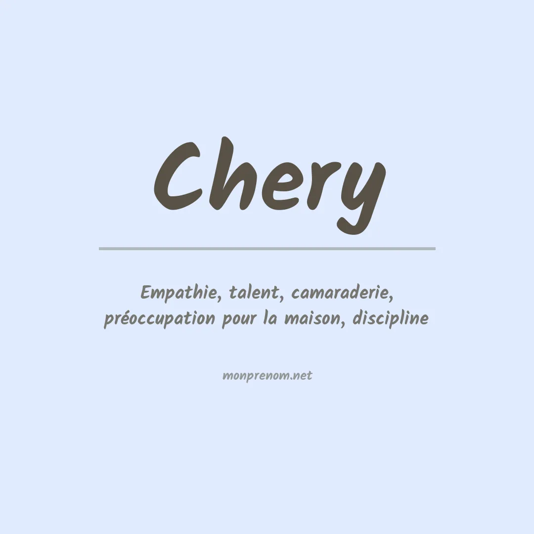 Prénom Chery