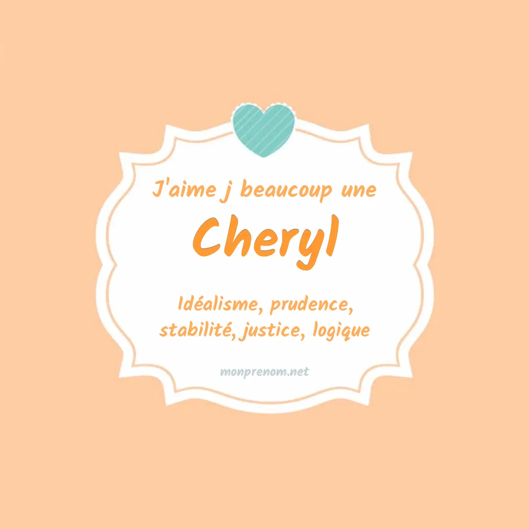 J'aime beaucoup Cheryl
