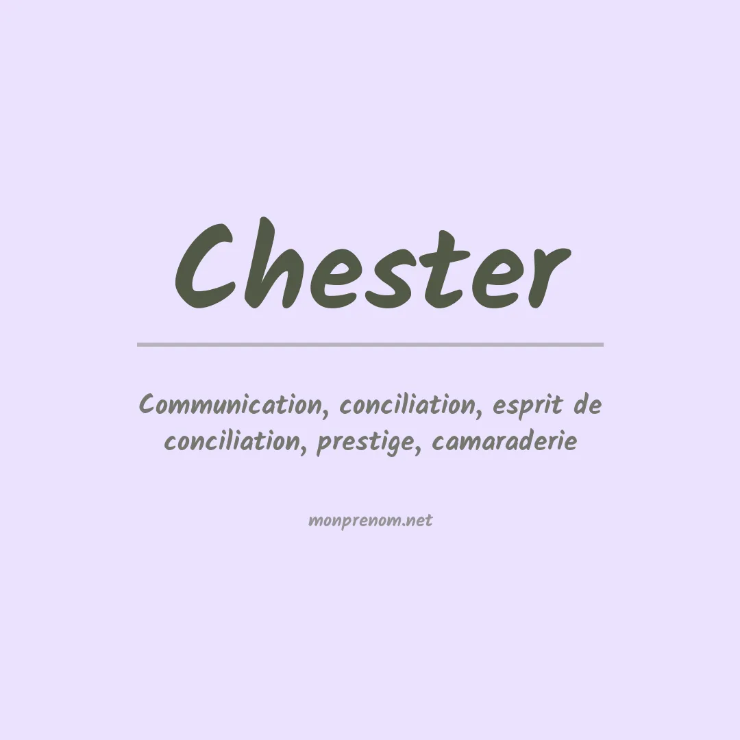 Prénom Chester