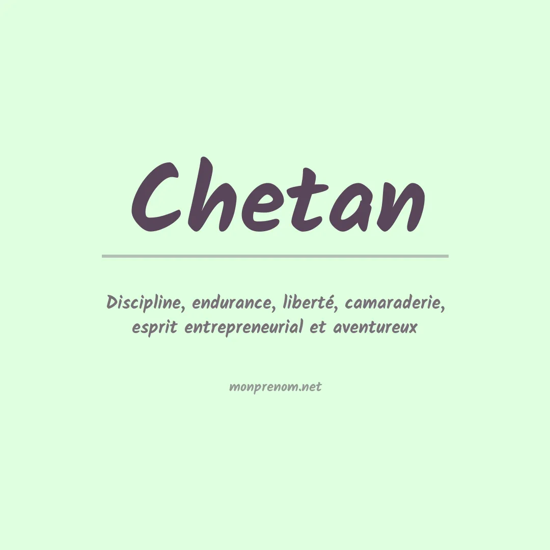 Signification du prénom Chetan