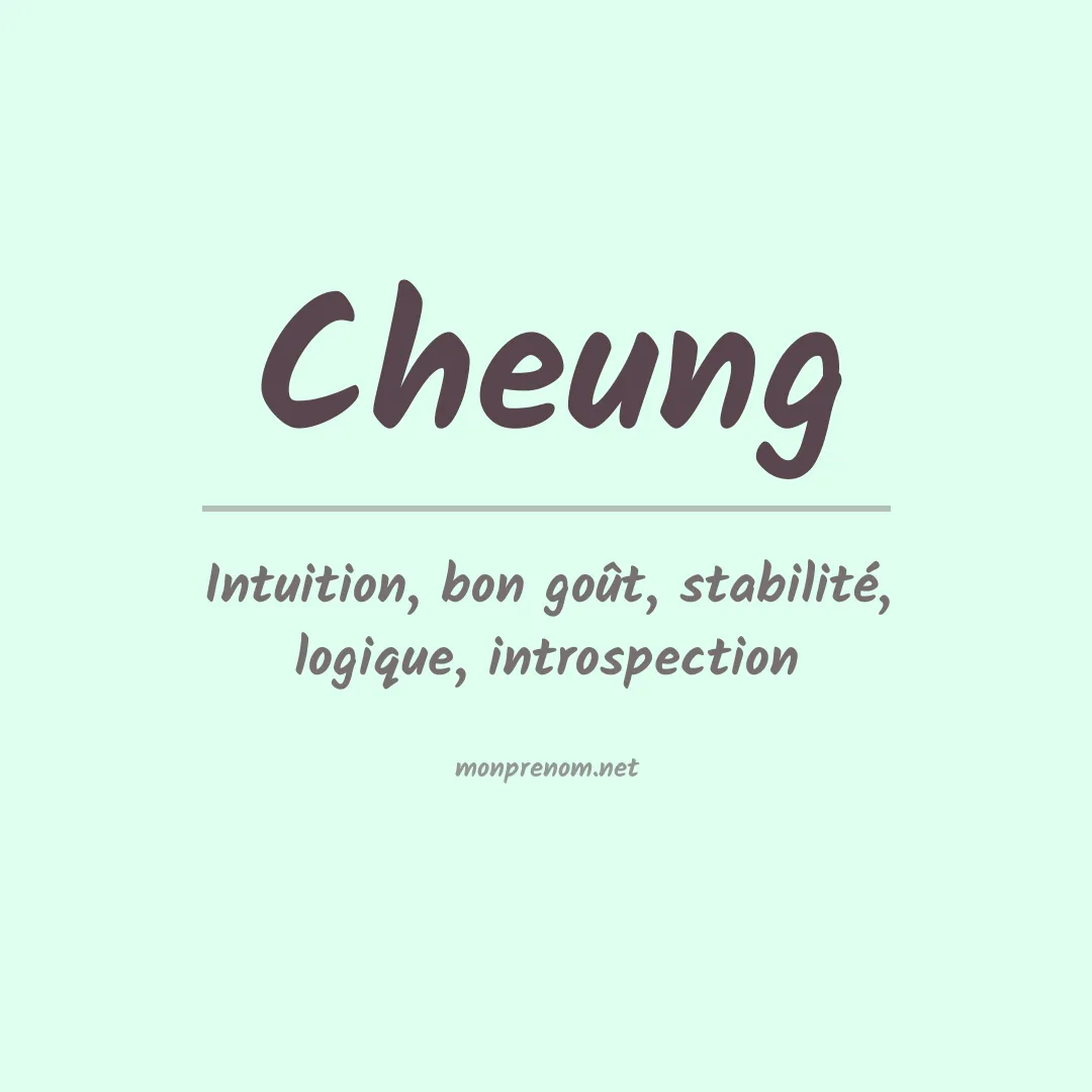 Prénom Cheung