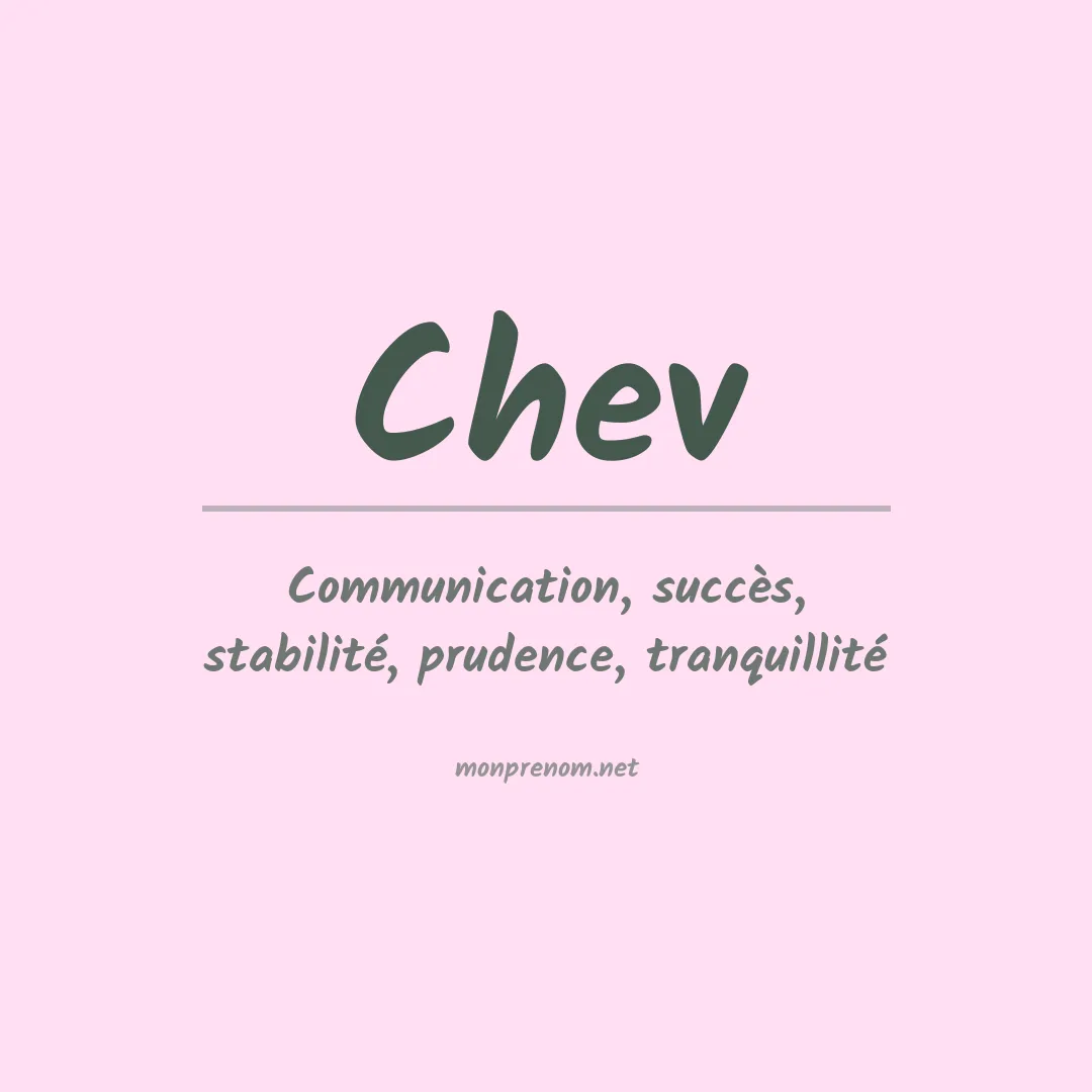 Signification du prénom Chev