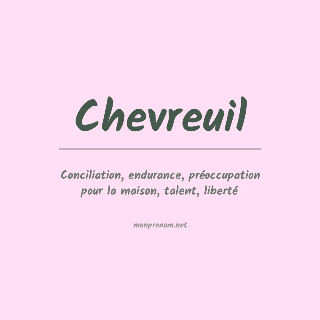 Signification du prénom Chevreuil