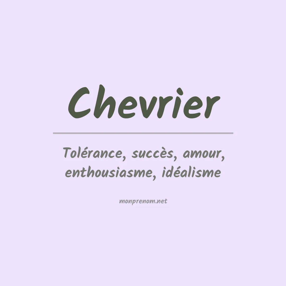 Prénom Chevrier