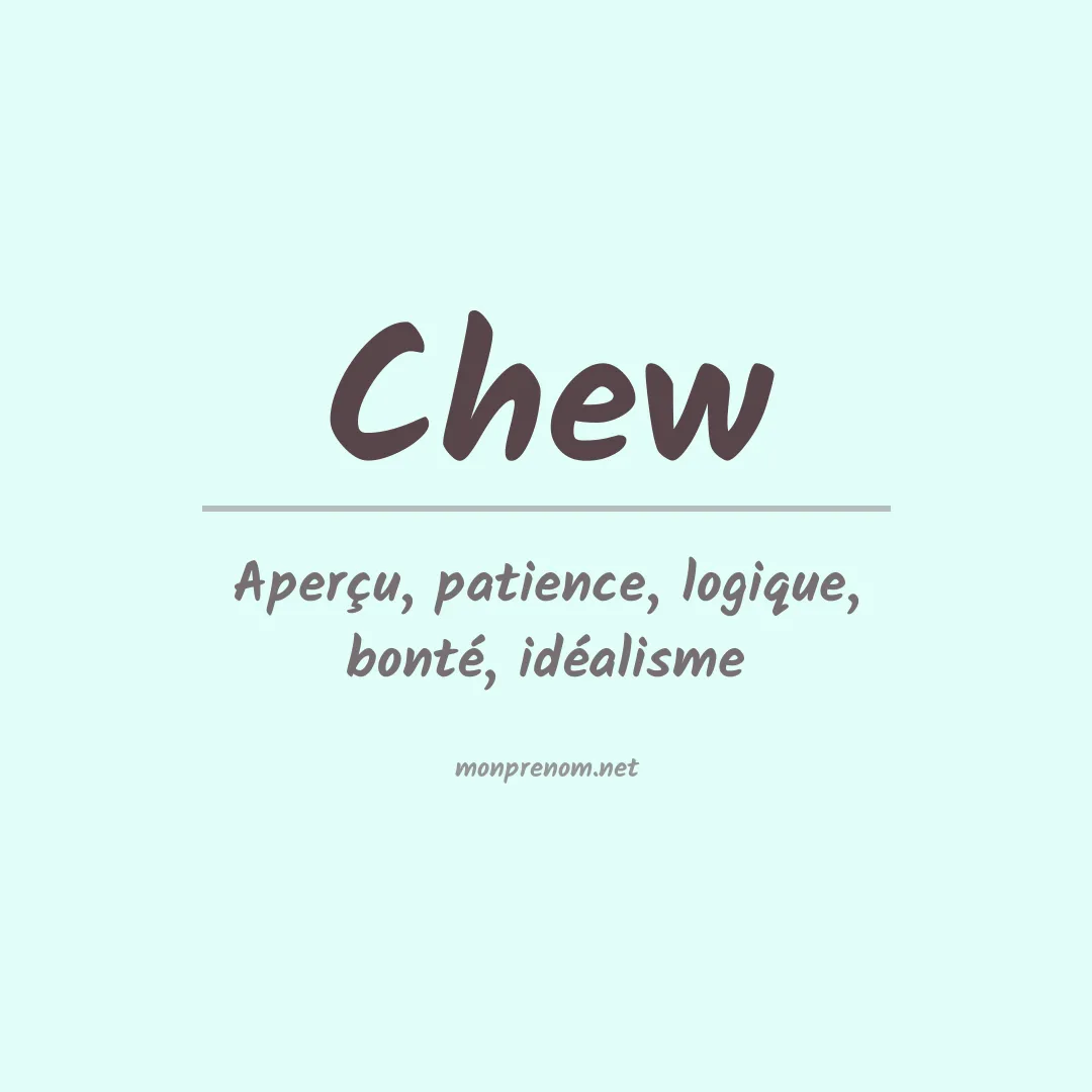 Prénom Chew