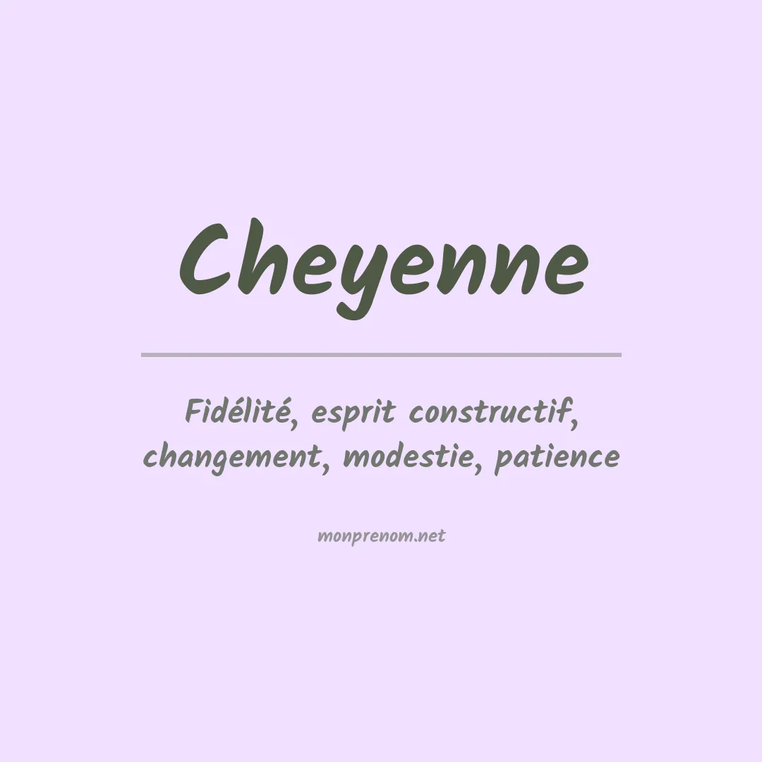 Signification du prénom Cheyenne