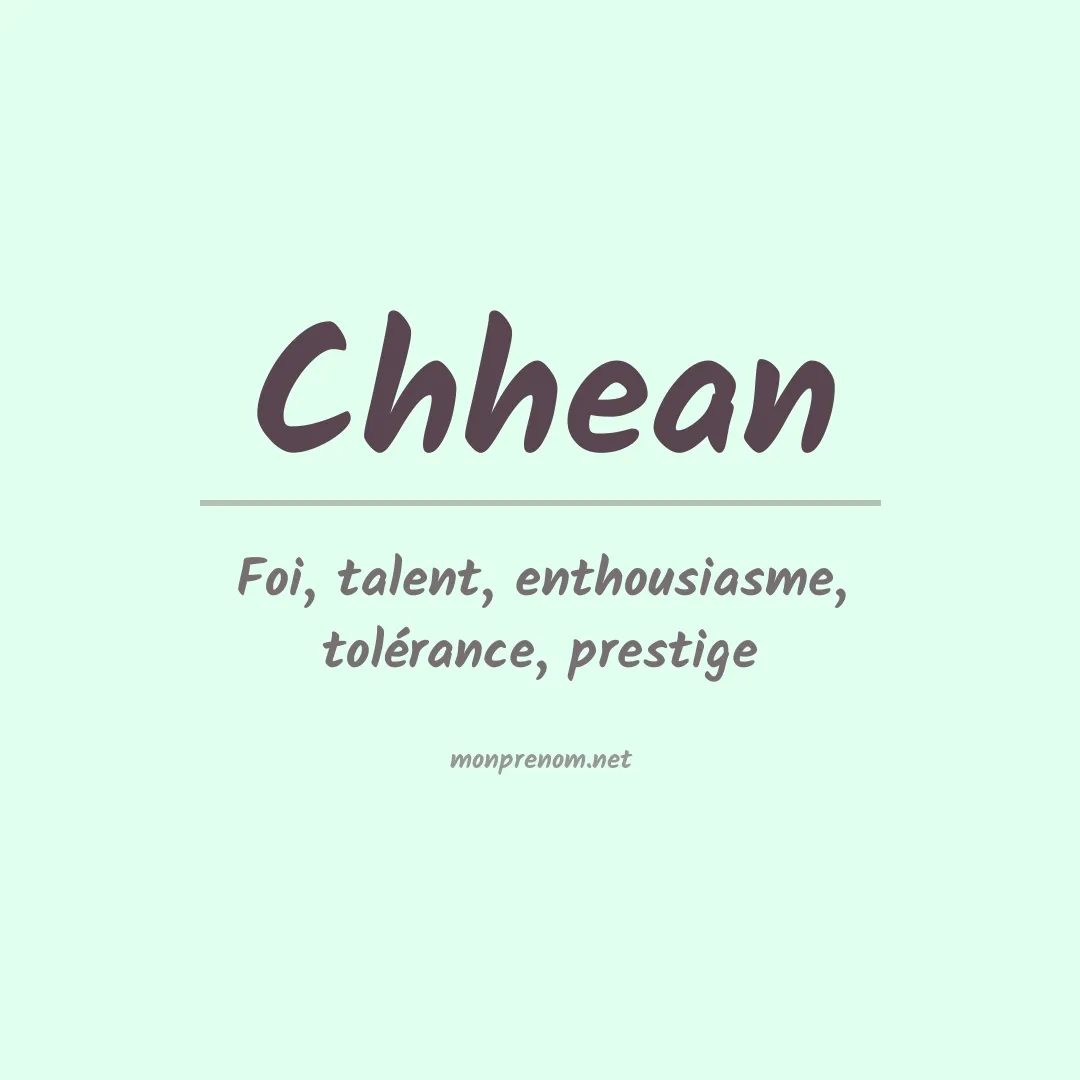 Prénom Chhean