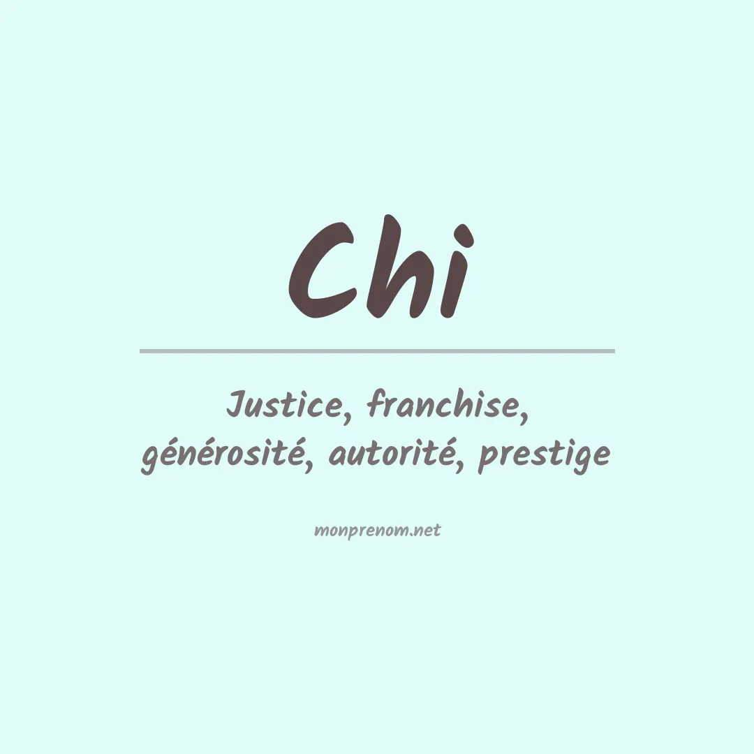 Prénom Chi