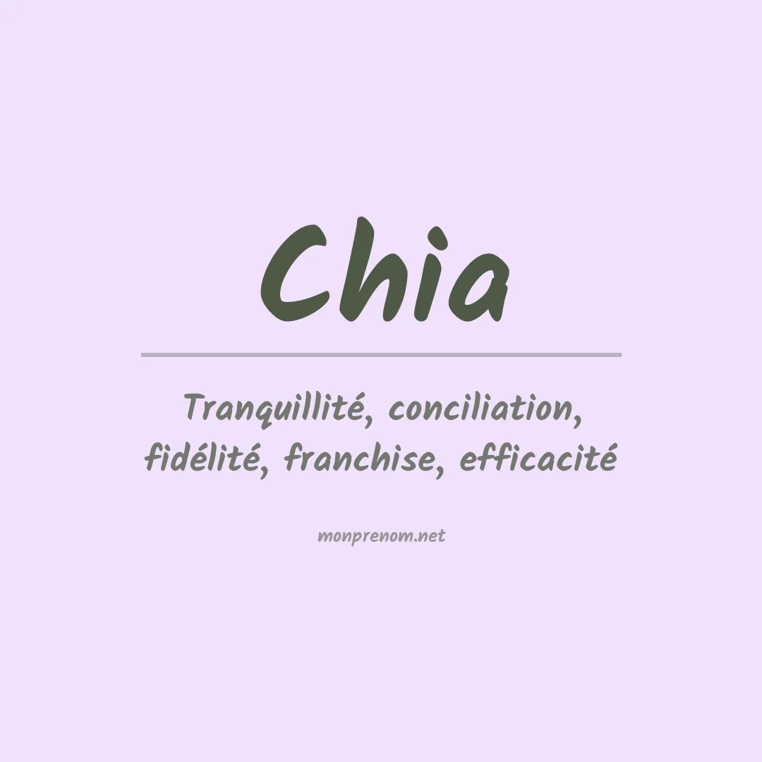 Prénom Chia