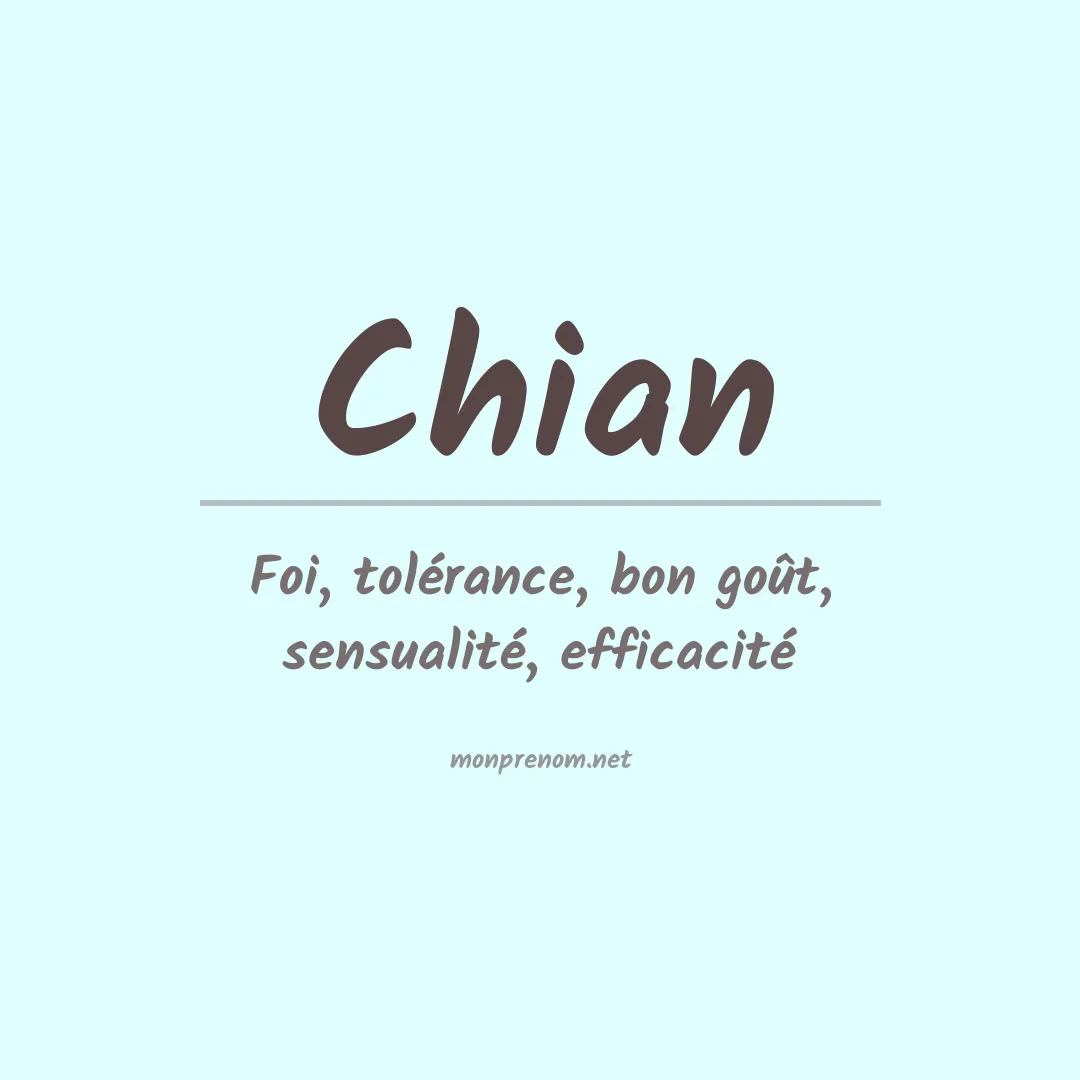 Prénom Chian