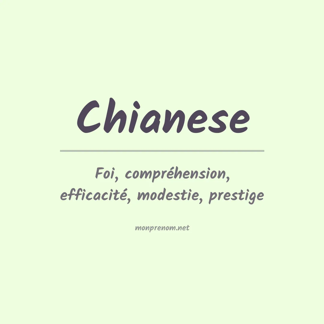 Prénom Chianese