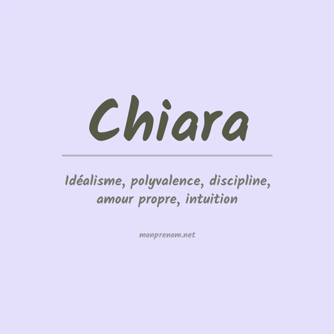 Prénom Chiara