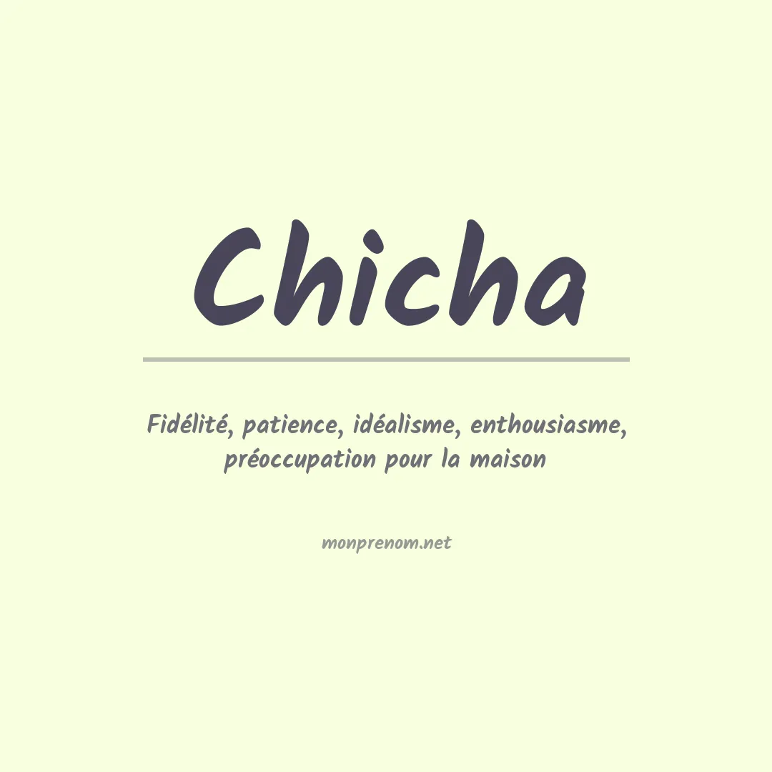 Signification du prénom Chicha