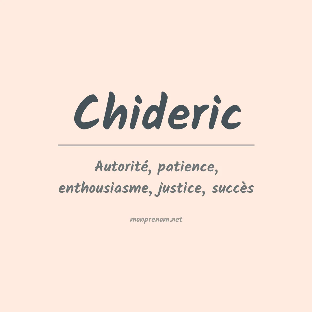 Signification du prénom Chideric