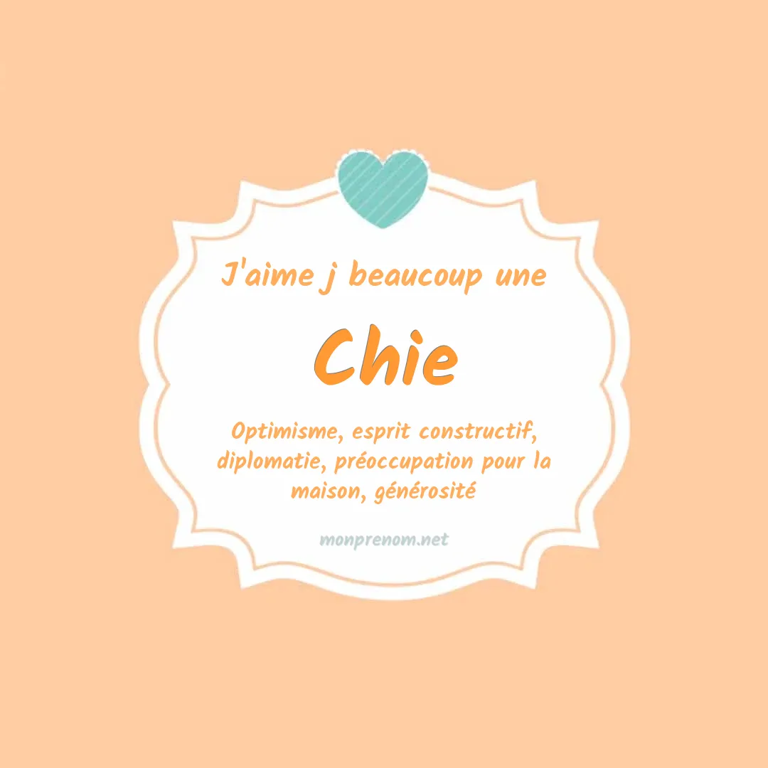 J'aime beaucoup Chie