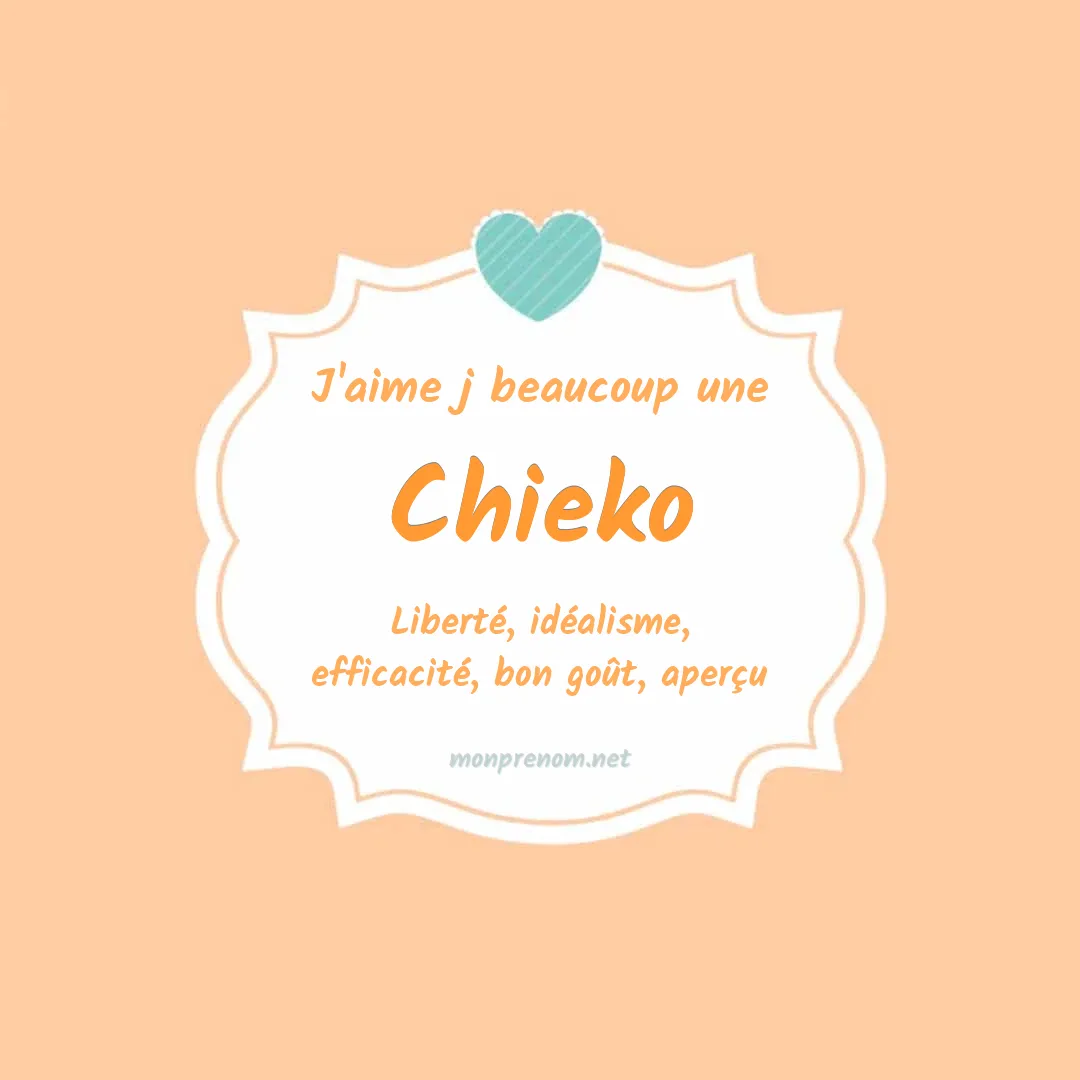 J'aime beaucoup Chieko