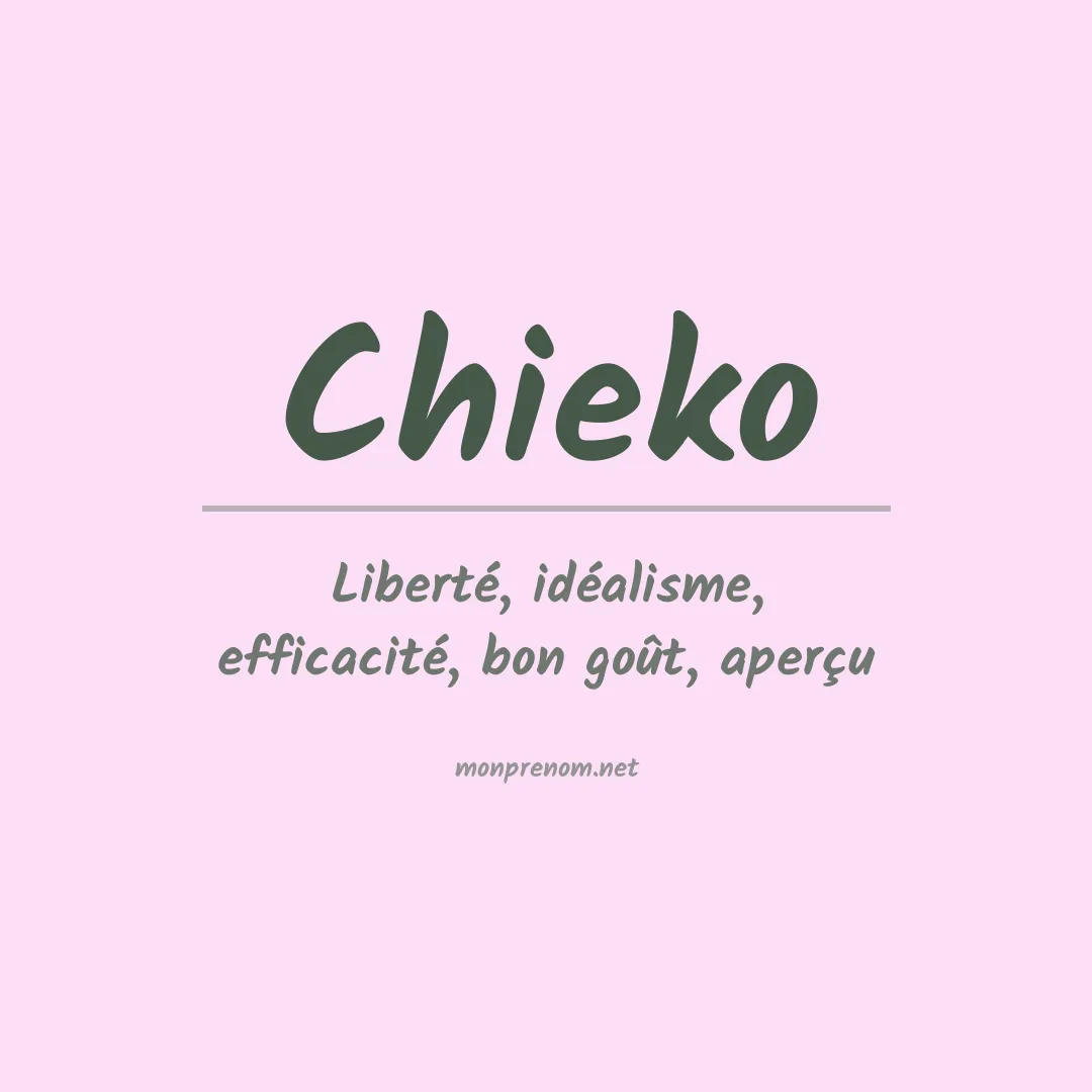 Signification du prénom Chieko