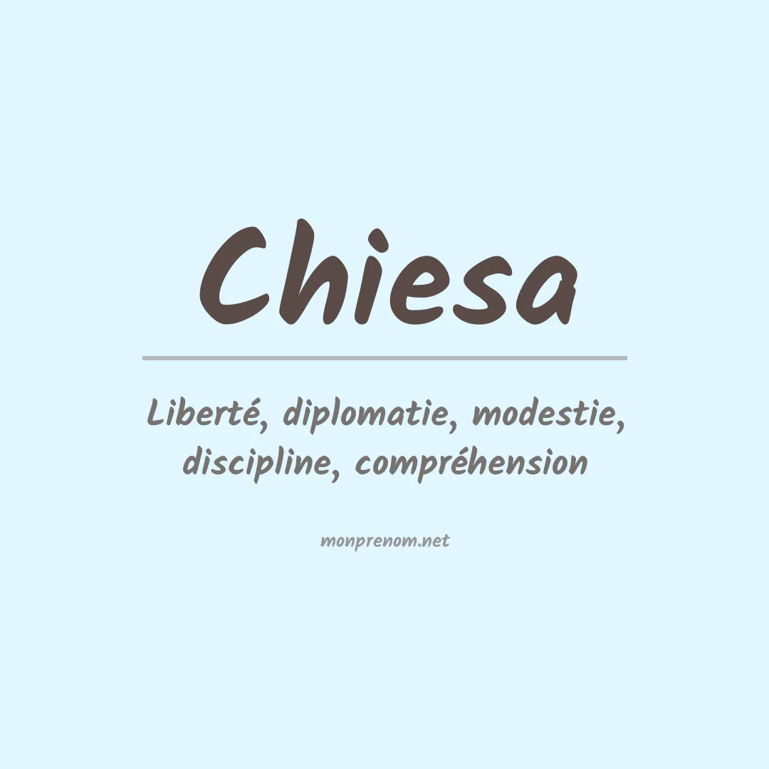 Prénom Chiesa