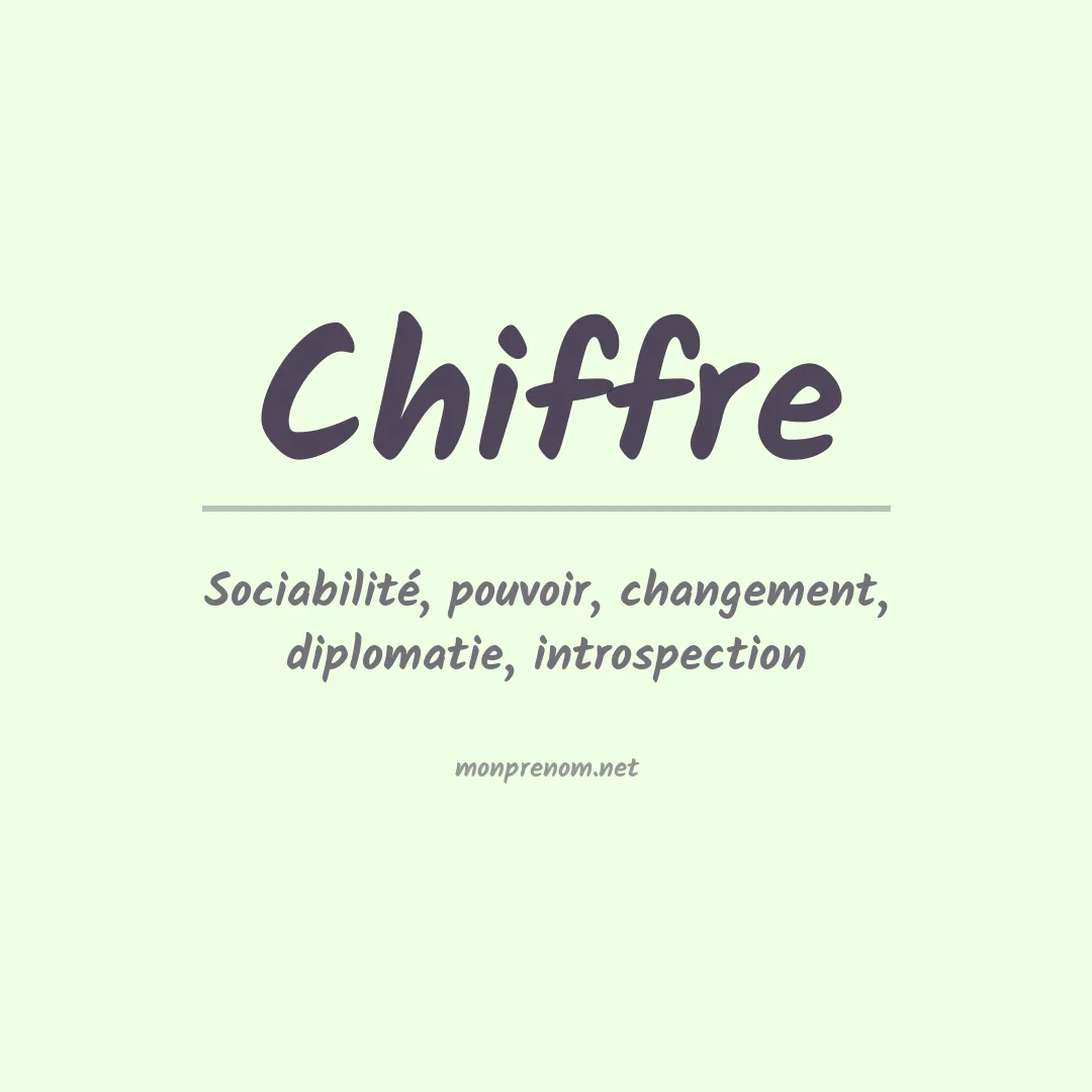 Signification du prénom Chiffre